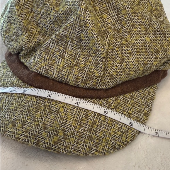Grace Hats Wool blend Brimmed Tan Tweed hat with brown trim detail & tan lining - Picture 5 of 6